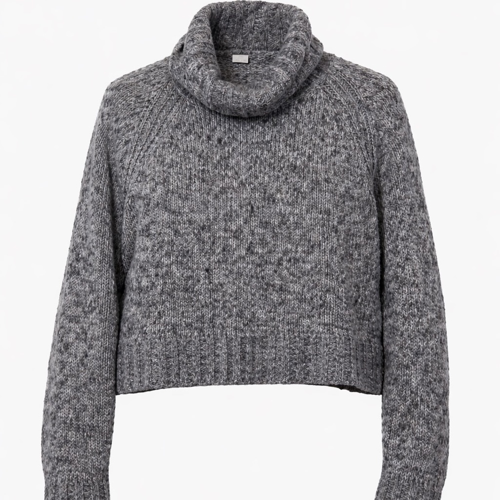 Sasson Turtleneck Sweater Womens Size Xl Gray Wool Blend Knit Gorpcore